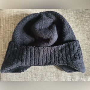 Home prefer Kids Black Knit Beanie fleece lined Hat Boys Winter Accessory